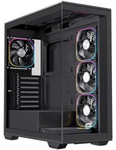 Einarex Prisma S700 Core RGB Black Midi Tower Cristal Templado USB 3.2 Negro-CAJA61380