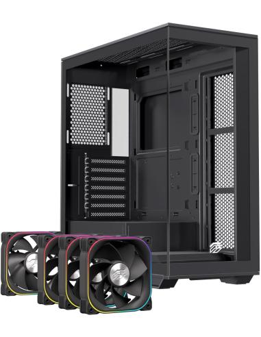 Einarex Prisma S700 Core RGB Black Midi Tower Cristal Templado USB 3.2 Negro