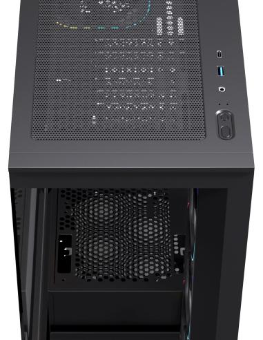 Einarex Prisma S700 Core RGB Black Midi Tower Cristal Templado USB 3.2 Negro