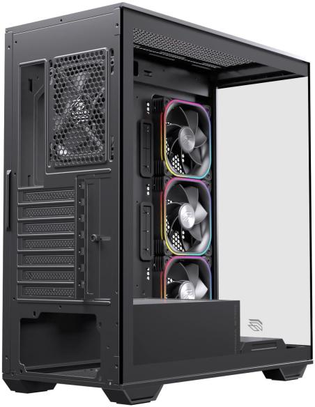Einarex Prisma S700 Core RGB Black Midi Tower Cristal Templado USB 3.2 Negro