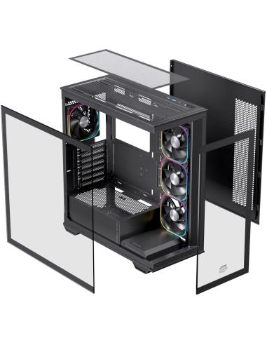 Einarex Prisma S700 Core RGB Black Midi Tower Cristal Templado USB 3.2 Negro