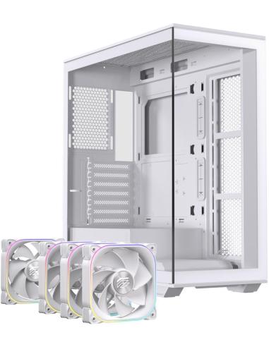 Einarex Prisma S700 Core RGB White Midi Tower Cristal Templado USB 3.2 Blanco