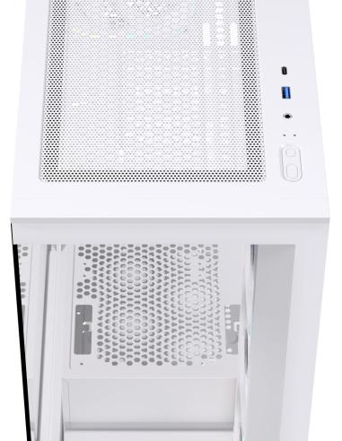 Einarex Prisma S700 Core RGB White Midi Tower Cristal Templado USB 3.2 Blanco