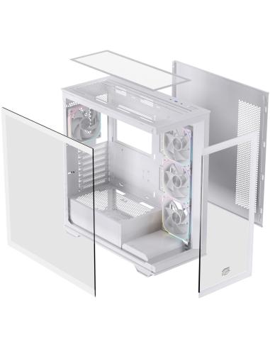 Einarex Prisma S700 Core RGB White Midi Tower Cristal Templado USB 3.2 Blanco