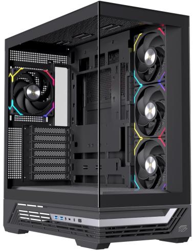 Einarex Prisma S800 Core RGB Black Midi Tower Cristal Templado USB 3.2 Negro