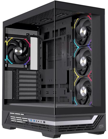 Einarex Prisma S800 Core RGB Black Midi Tower Cristal Templado USB 3.2 Negro
