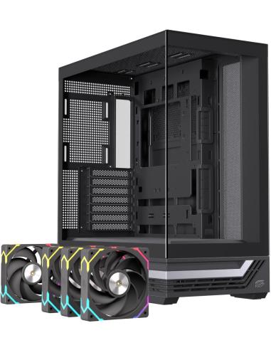 Einarex Prisma S800 Core RGB Black Midi Tower Cristal Templado USB 3.2 Negro