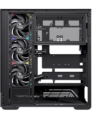 Einarex Prisma S800 Core RGB Black Midi Tower Cristal Templado USB 3.2 Negro