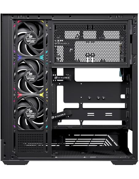 Einarex Prisma S800 Core RGB Black Midi Tower Cristal Templado USB 3.2 Negro