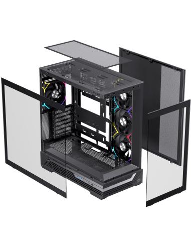 Einarex Prisma S800 Core RGB Black Midi Tower Cristal Templado USB 3.2 Negro