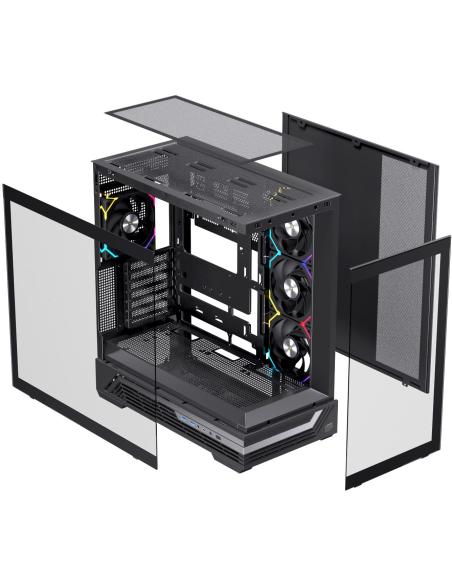Einarex Prisma S800 Core RGB Black Midi Tower Cristal Templado USB 3.2 Negro