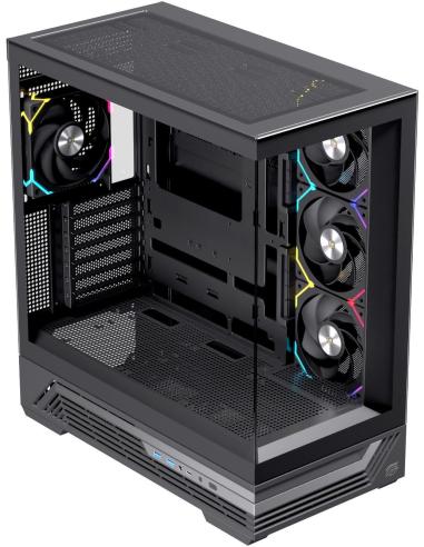 Einarex Prisma S800 Core RGB Black Midi Tower Cristal Templado USB 3.2 Negro