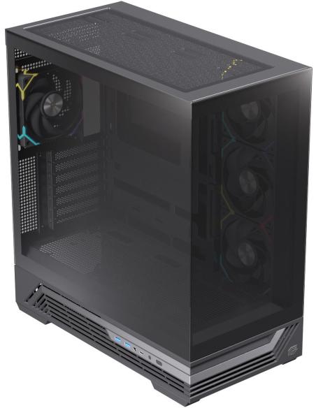 Einarex Prisma S800 Core RGB Black Midi Tower Cristal Templado USB 3.2 Negro