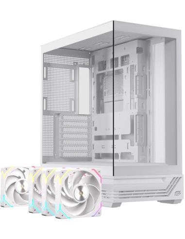 Einarex Prisma S800 Core RGB White Midi Tower Cristal Templado USB 3.2 Blanco