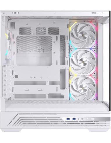 Einarex Prisma S800 Core RGB White Midi Tower Cristal Templado USB 3.2 Blanco