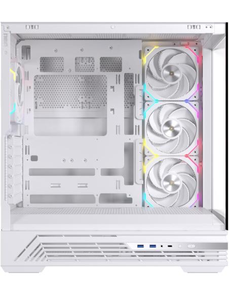Einarex Prisma S800 Core RGB White Midi Tower Cristal Templado USB 3.2 Blanco