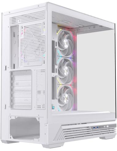 Einarex Prisma S800 Core RGB White Midi Tower Cristal Templado USB 3.2 Blanco