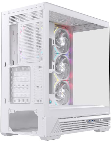 Einarex Prisma S800 Core RGB White Midi Tower Cristal Templado USB 3.2 Blanco