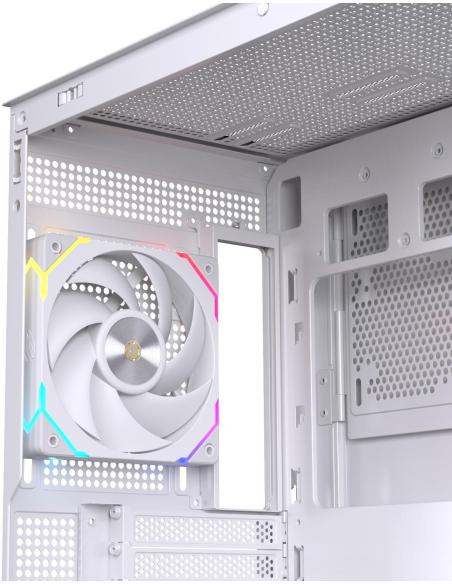 Einarex Prisma S800 Core RGB White Midi Tower Cristal Templado USB 3.2 Blanco