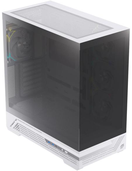 Einarex Prisma S800 Core RGB White Midi Tower Cristal Templado USB 3.2 Blanco