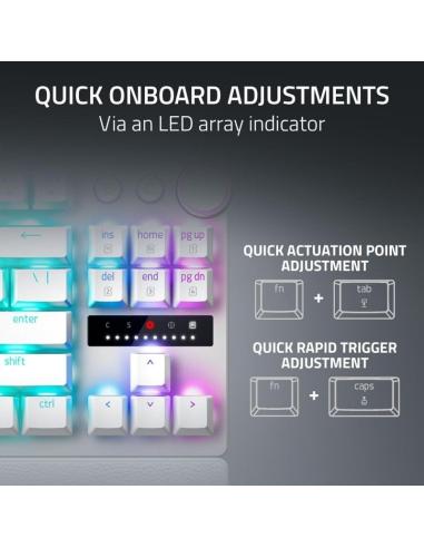 Razer Huntsman V3 Pro TKL Teclado Mecánico Gaming Switch Analog Optical Gen2 Blanco Layout USA