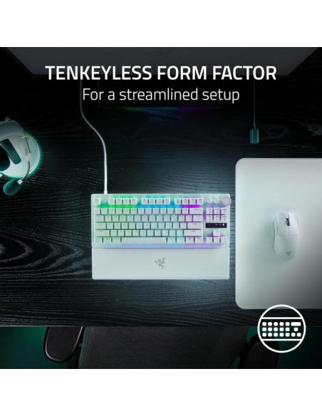 Razer Huntsman V3 Pro TKL Teclado Mecánico Gaming Switch Analog Optical Gen2 Blanco Layout USA