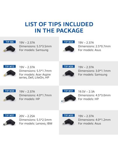 Ewent EW3962 Cargador Universal para Portátil 45W Negro