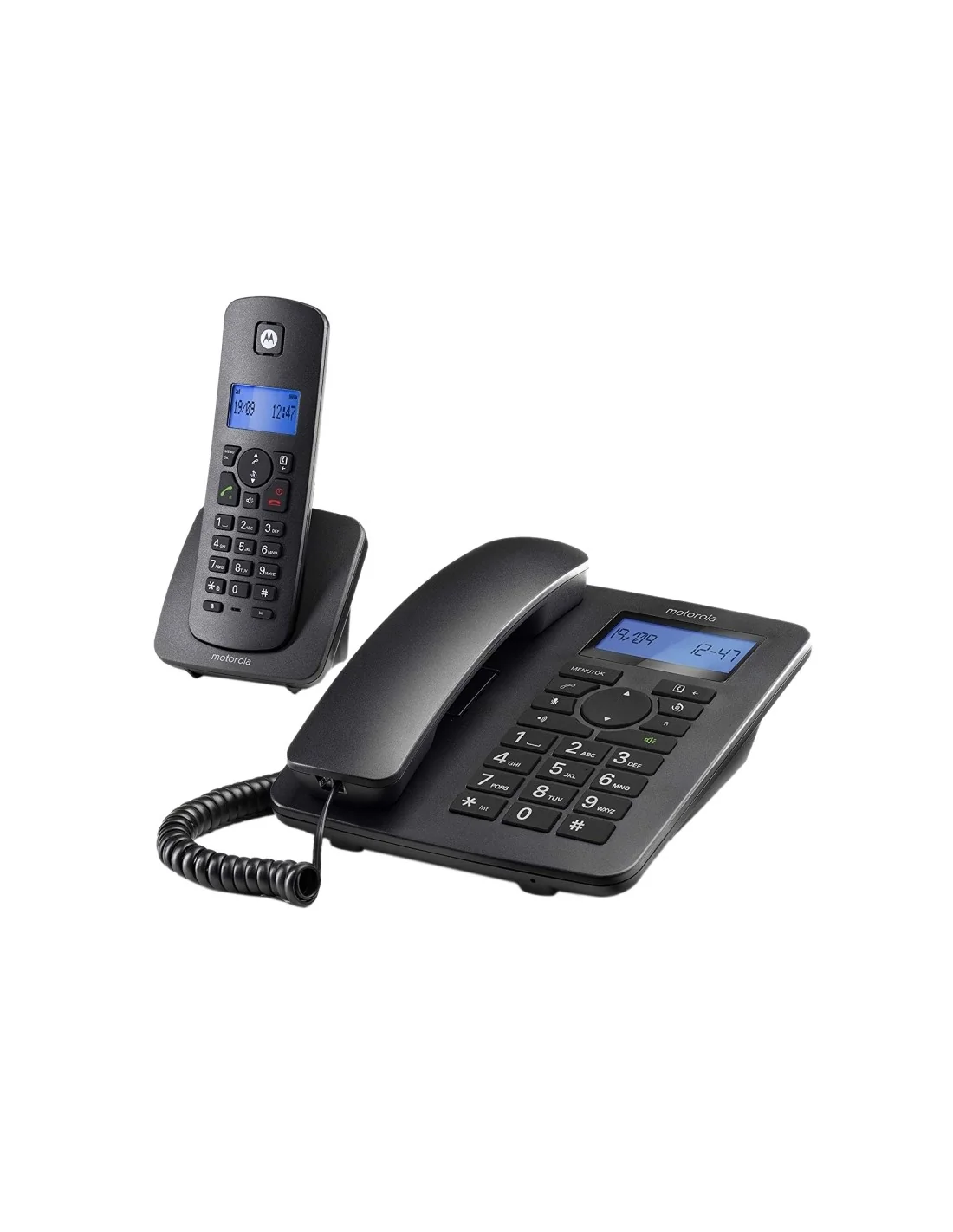 MOTOROLA C4201 Telefono Combo Fijo + DECT Negro