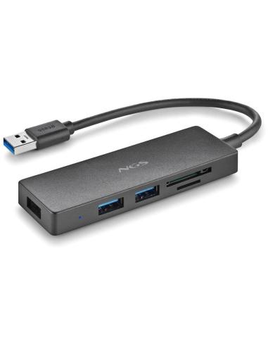 NGS iHub Reader Hub USB-A a USB-A/microSD/SD Negro