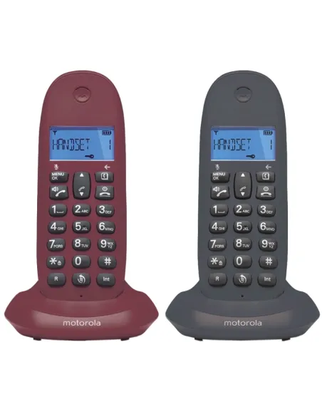 MOTOROLA C1002 LB+ Telefono DECT DUO Gris-Granate