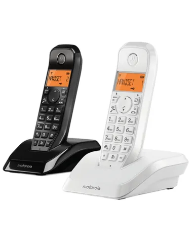 MOTOROLA S1202 Telefono DECT DUO Blanco / Negro