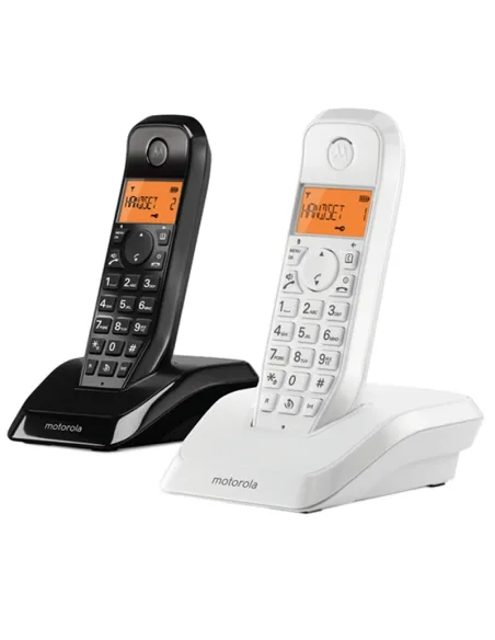 MOTOROLA S1202 Telefono DECT DUO Blanco / Negro