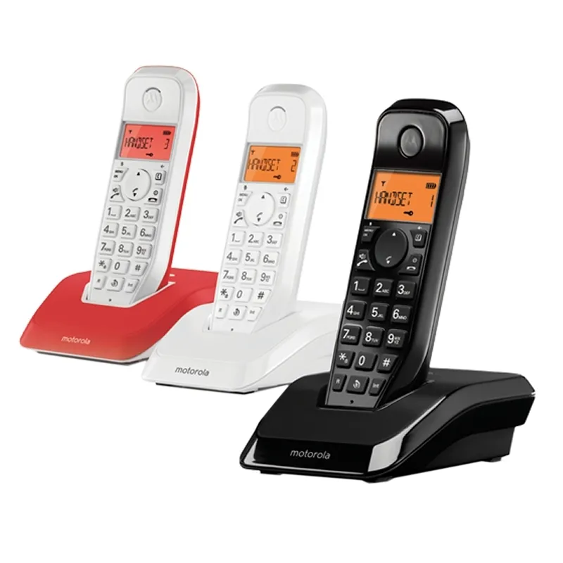 Motorola C403E Trio – Telefono Cordless Senza Fili Con 3 Ricevitori, Vivavoce, Rubrica E Sveglia, Ideale Per Casa O Ufficio