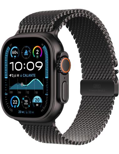 Apple Watch Ultra 2 GPS + Cellular 49mm Caja Negra Titanio con Correa Milanese Loop Titanio M Negra