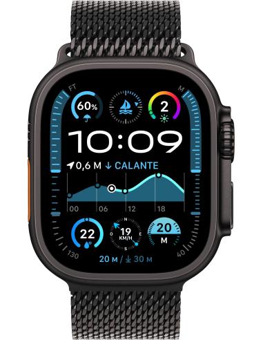 Apple Watch Ultra 2 GPS + Cellular 49mm Caja Negra Titanio con Correa Milanese Loop Titanio M Negra