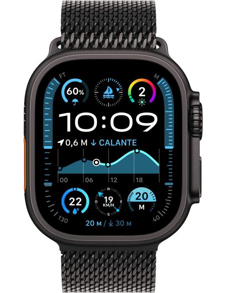 Apple Watch Ultra 2 GPS + Cellular 49mm Caja Negra Titanio con Correa Milanese Loop Titanio M Negra