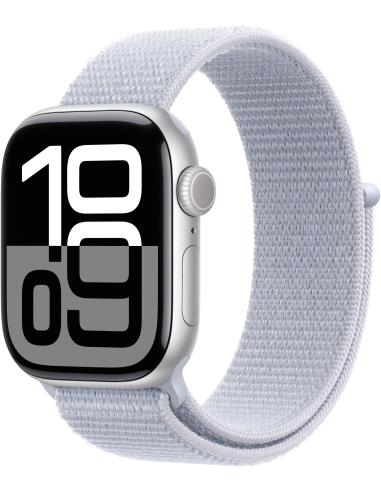 Apple Watch Series 10 GPS 42mm Caja Aluminio Plata con Correa Loop Deportiva Azul Nube