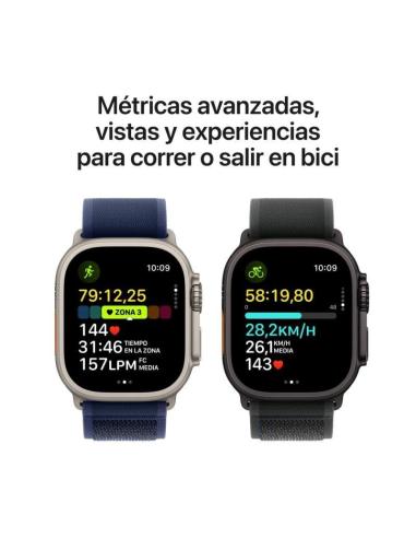 Apple Watch Ultra 2 GPS + Cellular 49mm Caja Negra Titanio con Correa Milanese Loop Titanio M Negra