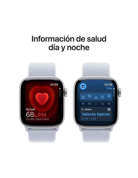 Apple Watch Series 10 GPS 42mm Caja Aluminio Plata con Correa Loop Deportiva Azul Nube