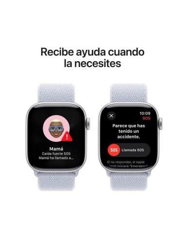 Apple Watch Series 10 GPS 42mm Caja Aluminio Plata con Correa Loop Deportiva Azul Nube