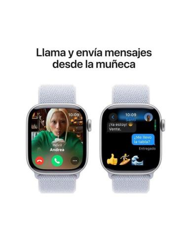Apple Watch Series 10 GPS 42mm Caja Aluminio Plata con Correa Loop Deportiva Azul Nube