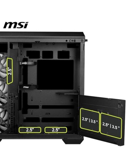 MSI MAG PANO M100R PZ ARGB Semi Torre Doble Cristal Templado USB-C Negra