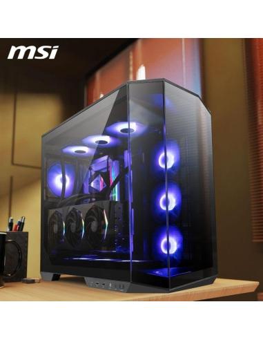 MSI MAG PANO M100R PZ ARGB Semi Torre Doble Cristal Templado USB-C Negra