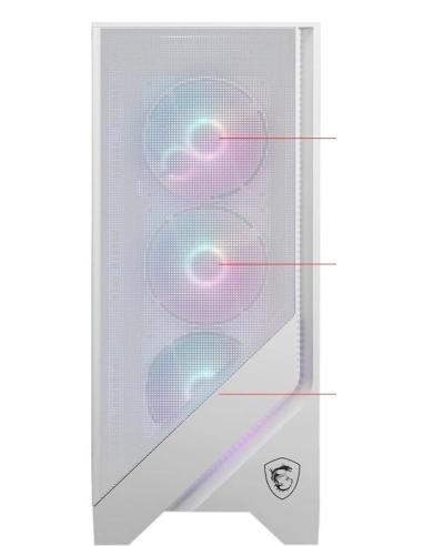 MSI MAG FORGE 320R AIRFLOW ARGB Mid Tower mATX Cristal Templado USB 3.2 Blanca