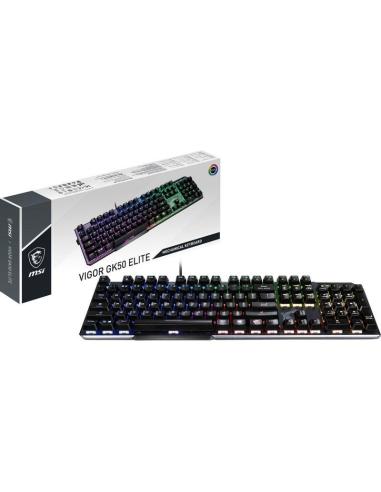 MSI Vigor GK50 Elite Teclado Mecánico Gaming Retroiluminado Switches Kailh Box White