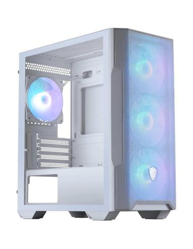 MSI MAG FORGE M100R Semi Torre mATX Cristal Templado USB 3.2 ARGB Blanca
