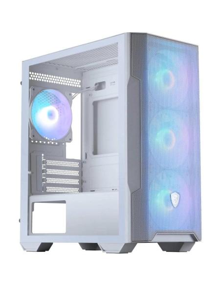 MSI MAG FORGE M100R Semi Torre mATX Cristal Templado USB 3.2 ARGB Blanca