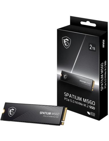 MSI SPATIUM M560 1TB Disco SSD 10200MB/s NVMe PCIe 5.0 M.2 Gen5 3D NAND