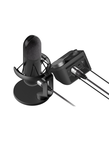 Steelseries Alias Pro Micrófono Condensador Cardioide XLR Negro + Mezclador de Canales