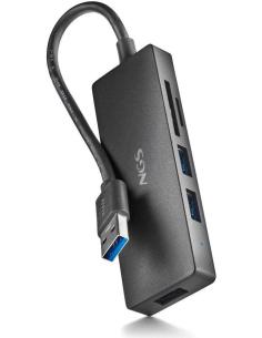 NGS iHub Reader Hub USB-A a USB-A/microSD/SD Negro-DATA61463